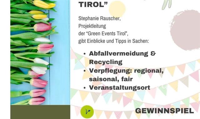 Einladung Green Events Tirol - Alles Veggi oder was