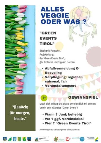 Einladung Green Events Tirol - Alles Veggi oder was